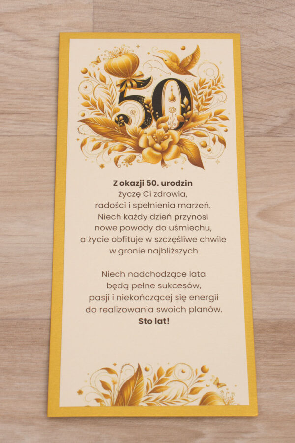 Kartka z życzeniami - 50. urodziny - obrazek 2