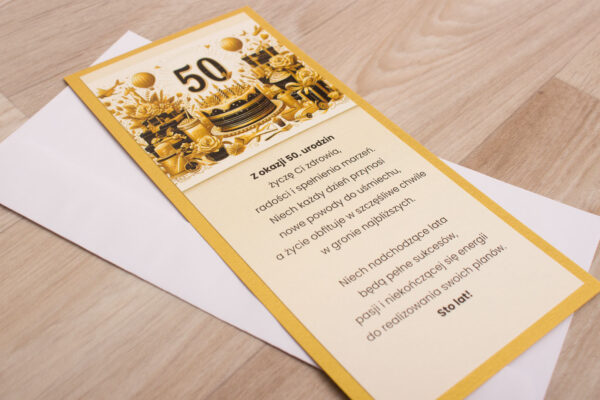 Kartka z życzeniami - 50. urodziny - obrazek 4