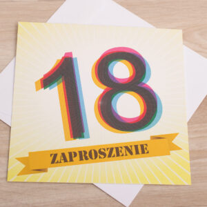 Zaproszenie na 18. urodziny wzór nr 3 - do ręcznego wypisywania - obrazek 2