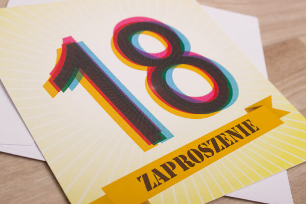 Zaproszenie na urodziny wzór nr 3 - do ręcznego wypisywania