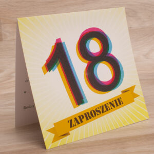 Zaproszenie na 18. urodziny wzór nr 3 - do ręcznego wypisywania - obrazek 3