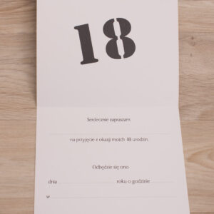 Zaproszenie na 18. urodziny wzór nr 3 - do ręcznego wypisywania - obrazek 4