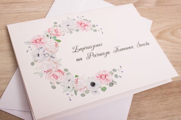 Zaproszenie na komunię wzór nr 7 - do ręcznego wypisywania - obrazek 3