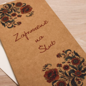 Zaproszenie na ślub wzór nr 4 - do ręcznego wypisywania