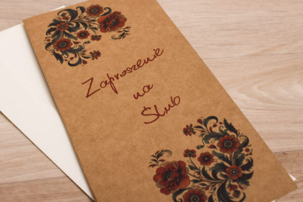 Zaproszenie na ślub wzór nr 4 - do ręcznego wypisywania