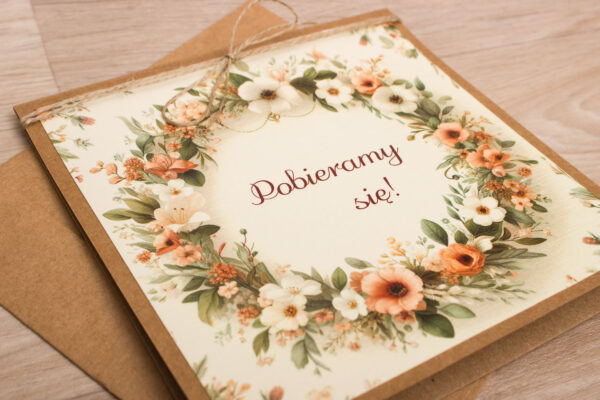 Zaproszenie na ślub wzór nr 6 - do ręcznego wypisywania