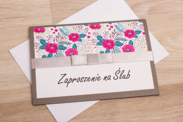Zaproszenie na ślub wzór nr 7 - do ręcznego wypisywania - obrazek 2